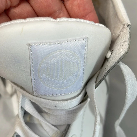 L’ORIGINALE PALLADIUM White Pampa Hi Top Lace Up Boots Sneakers Leather 7.5 - Picture 9 of 16